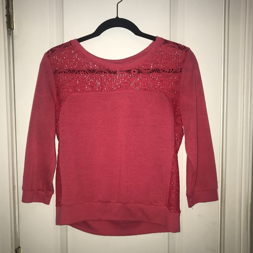 Coral 3/4 sleeve top